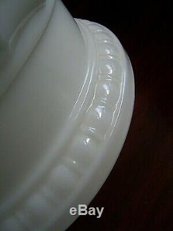 10 Dia. Unique White Milkglass Schoolhouse Globe/Shade Crown Design