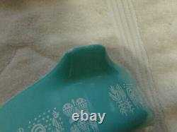 10 Pcs Pyrex Amish Butterprint Casseroles & Lids Turquoise White Complete Set