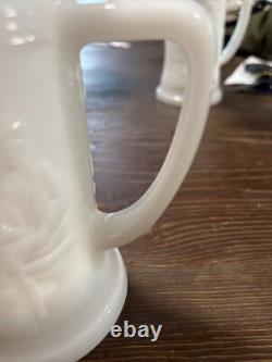 10 milk glass stien mug men, great condition, rarely used, beautiful milky color