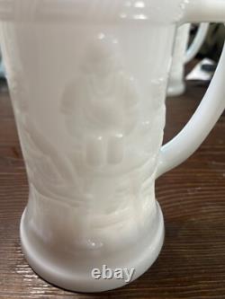 10 milk glass stien mug men, great condition, rarely used, beautiful milky color