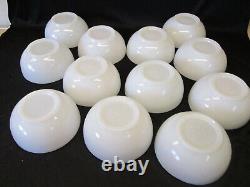 12 Anchor Hocking Fire King MILK GLASS WHITE Chili Soup Bowls 5 wide x 2 tall