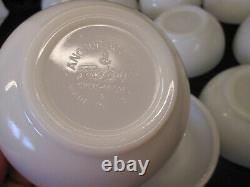 12 Anchor Hocking Fire King MILK GLASS WHITE Chili Soup Bowls 5 wide x 2 tall