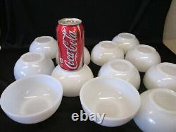 12 Anchor Hocking Fire King MILK GLASS WHITE Chili Soup Bowls 5 wide x 2 tall