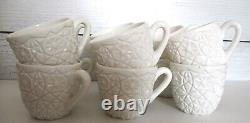 12 Blefeld Portugal White Milk Glass Demitasse Mugs Cups Cappuccino RARE