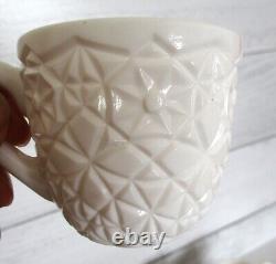 12 Blefeld Portugal White Milk Glass Demitasse Mugs Cups Cappuccino RARE