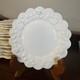 12 Pc Vtg Westmoreland Paneled Grape Milk Glass Plates Dinner, Lunch, Dessert