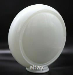 13.5 Milk Glass Gas Pump Globe Body Narrow 4 3/4 Wide