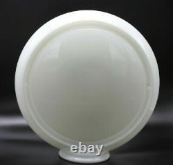 13.5 Milk Glass Gas Pump Globe Body Narrow 4 3/4 Wide