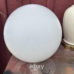 14 White Milk Glass Round Globe Sphere Light Lamp Shade 6 Fitter GERMANY