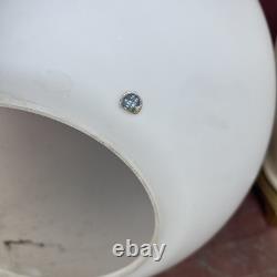 14 White Milk Glass Round Globe Sphere Light Lamp Shade 6 Fitter GERMANY