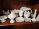 16 Pieces Collection Of Vintage Milk Glass From Various Manufacturers. See Pics