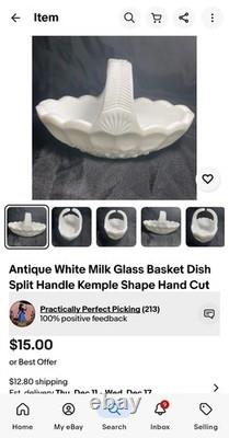 16 Pieces Collection of Vintage Milk Glass From Various Manufacturers. See Pics