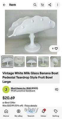 16 Pieces Collection of Vintage Milk Glass From Various Manufacturers. See Pics