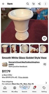 16 Pieces Collection of Vintage Milk Glass From Various Manufacturers. See Pics