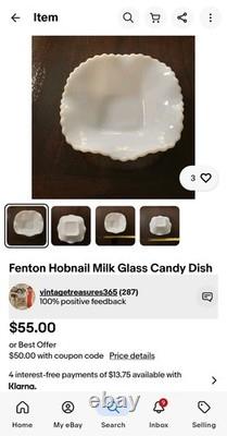 16 Pieces Collection of Vintage Milk Glass From Various Manufacturers. See Pics