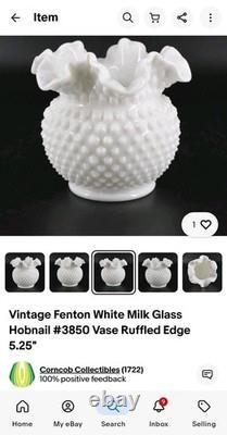 16 Pieces Collection of Vintage Milk Glass From Various Manufacturers. See Pics