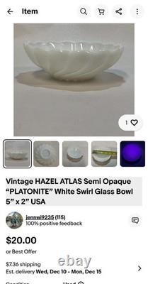 16 Pieces Collection of Vintage Milk Glass From Various Manufacturers. See Pics