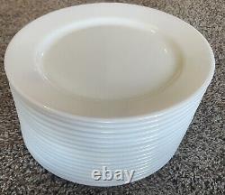 16 VINTAGE 1950'S Pyrex Tableware White By Corning 10 1/4 Dinner Plates