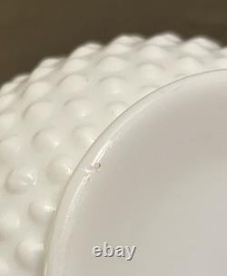 17.75 Fenton White Milk Glass Hobnail Swung Vase Gorgeous