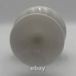 17.75 Milk LE Smith Glass Simplicity Pedestal Smoothie Swung Vase #1901 White