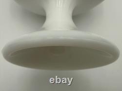 17.75 Milk LE Smith Glass Simplicity Pedestal Smoothie Swung Vase #1901 White