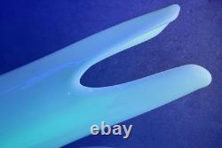 17.75 Milk LE Smith Glass Simplicity Pedestal Smoothie Swung Vase #1901 White 17.75 Milk LE Smith Glass Simplicity Pedestal Smoothie Swung Vase #1901 White