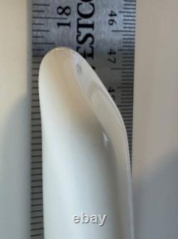 17.75 Milk LE Smith Glass Simplicity Pedestal Smoothie Swung Vase #1901 White