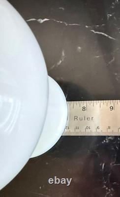 17.75 Milk LE Smith Glass Simplicity Pedestal Smoothie Swung Vase #1901 White