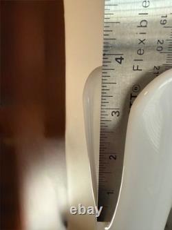 17.75 Milk LE Smith Glass Simplicity Pedestal Smoothie Swung Vase #1901 White