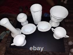 18 Vintage Milk Glass Assorted Lot