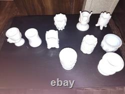 18 Vintage Milk Glass Assorted Lot