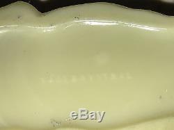 1870s VALLERYSTHAL ANTIQUE CARAMEL PRESSED MILK GLASS CAMEL COVERED BUTTER DISH