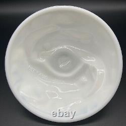 1889 Atterbury Milk Glass Entwined Fish Covered Dish Set Red Eyes 19th Century