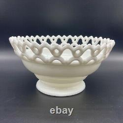 1889 Atterbury Milk Glass Entwined Fish Covered Dish Set Red Eyes 19th Century