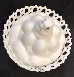 1890's Milkglass Hen On A Nest