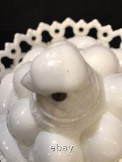 1890's Milkglass Hen On A Nest