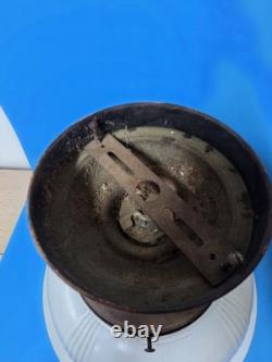 1930s Art Deco White Milk Glass Stepped Ceiling Light Fixture 13.5 x 12