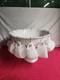 1950's Thatcher Mckee White Milk Glass Punch Bowl Concord 28pc Set Withhangers