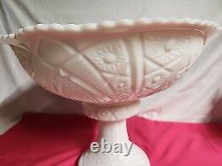 1950's Thatcher McKee White Milk Glass Punch Bowl Concord 28pc set WithHangers