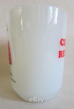 1965 ANCHOR HOCKING SNOOPY CURSE YOU RED BARON MUG milk glass coffee cup