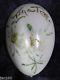 19c Antique Victorian Hand Blown Milk Glass Easter Egg Large Hand Painted
