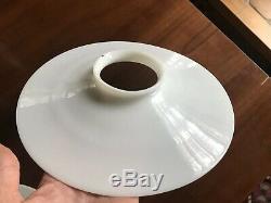2 Antique White Milk Glass Disc Shades Steampunk OC White 10