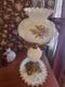 2 Fenton White Milk Glass Hurricane Lamps, Works, Vintage