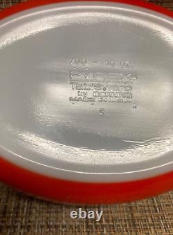 2 Pyrex 700 Red Pixie 10 oz. Au Gratin Dishes