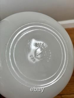 2 Vintage Federal Glass Atomic Polka Dots Bowls Red 8 Green 7 Nice