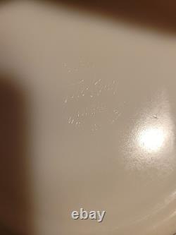 2 Vintage Fire King Tulip Mixing Bowls White Milk Glass 8.5 & 9.5 Wide Nesting