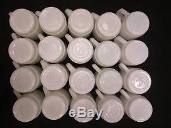 20 Asst Lot White Milk Glass Anchor Hocking Fire King &Termacrisa Stackable Mugs