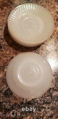 27 pc Vintage Federal Glass Moonglow Opalescent Iridescent China Dinnerware Set