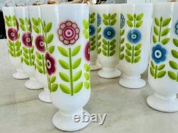 28-full set Vintage Avon Milk Glass White Collectibles Demi-Tassi Cups footed 5