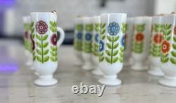 28-full set Vintage Avon Milk Glass White Collectibles Demi-Tassi Cups footed 5